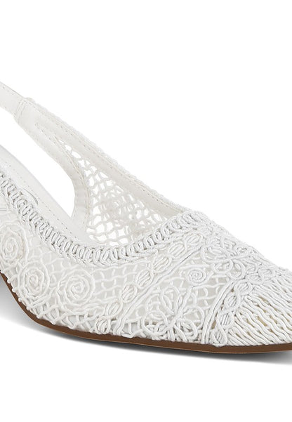 Tolina Woven Design Slingback Sandals - Tigbul's Variety Fashion Shop