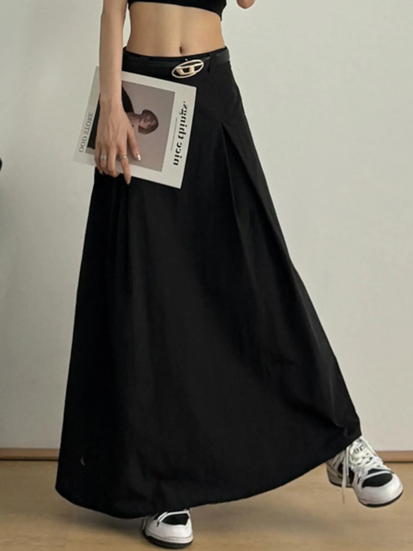 High Waist A-Line Maxi Skirt - Tigbul's Variety Fashion Shop