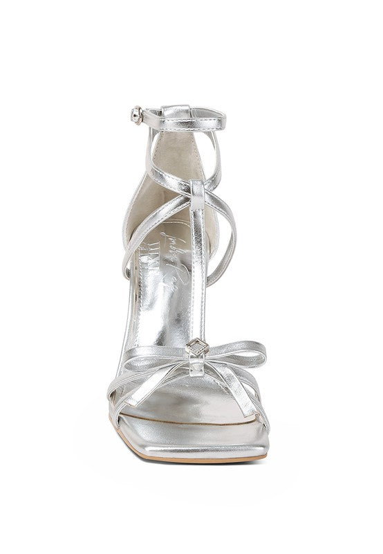 Affluence T Strap Stone Encrusted Heeled Sandal - Tigbul's Variety Fashion Shop