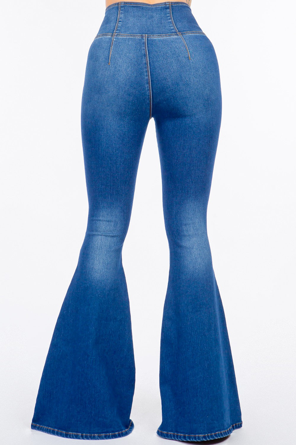 American Bazi High Waist Pull On Flare Jeans - Tigbul's Variety Fashion Shop