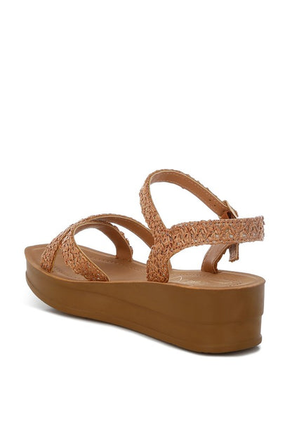 Sephone Woven Square Toe Wedges - Tigbul's Variety Fashion Shop