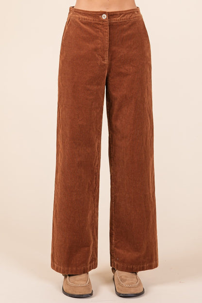 Mittoshop Corduroy Back Elastic Waist Pants - Tigbul's Variety Fashion Shop