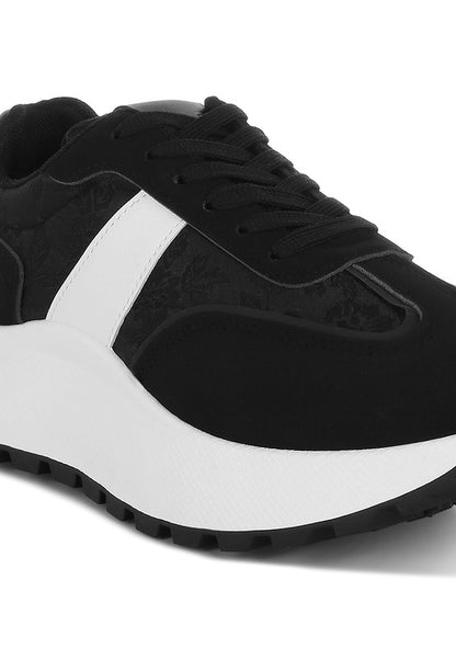 Squeaker Chunky Anti-Skid Lace-Up Sneakers - Tigbul's Variety Fashion Shop