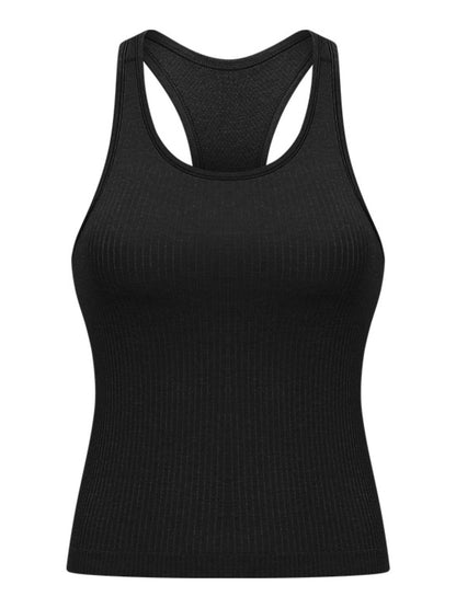 Round Neck Racerback Active Tank - Tigbul's Variety Fashion Shop