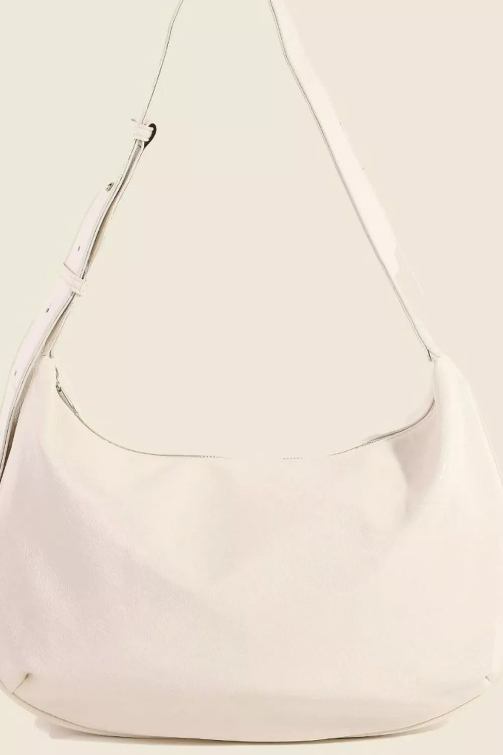 Faux Leather Hobo Crescent Shoulder Bag - Tigbul's Variety Fashion Shop