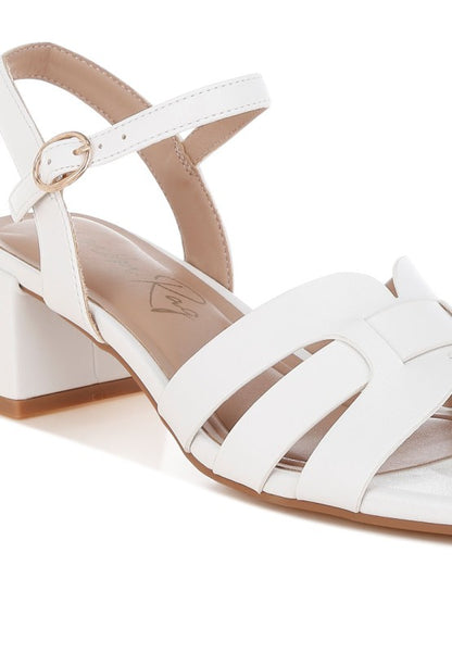 Eliska Strappy Square Toe Block Heels - Tigbul's Variety Fashion Shop