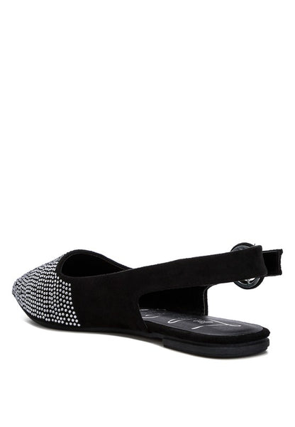 Jarisa Rhinestones Embellished Slingback Mules - Tigbul's Variety Fashion Shop