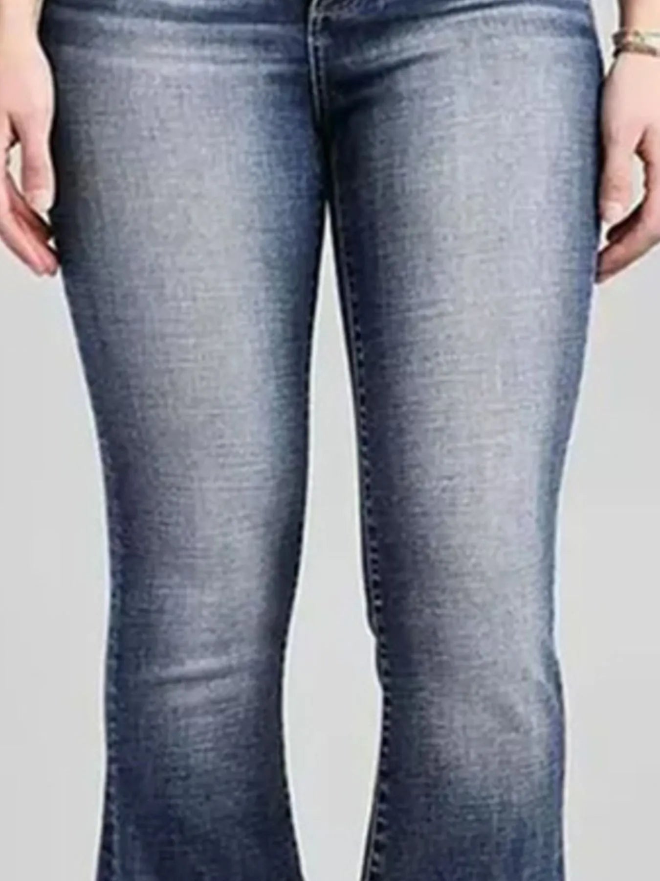 High-Rise Flare Gradient Wash Jeans - Tigbul's Variety Fashion Shop