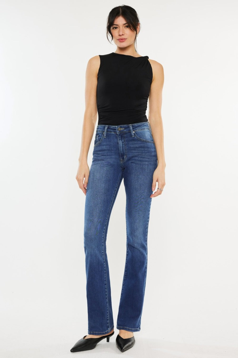 Kancan High Rise Slim Bootcut Jeans - Tigbul's Variety Fashion Shop