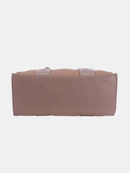 David Jones Canvas Tote Handbag with Contrast Leather Handles - Tigbul's Variety Fashion Shop