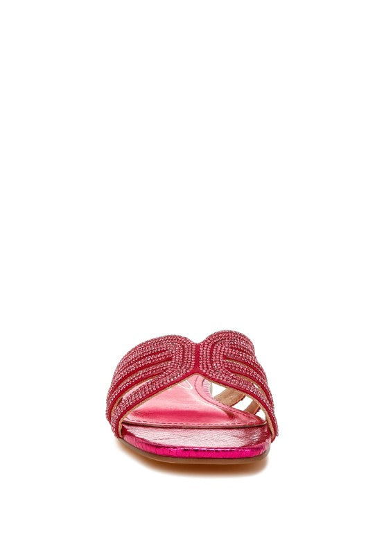 Dindy Rhinestone Cut Out Flats - Tigbul's Variety Fashion Shop