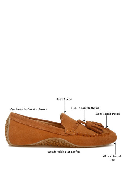 Kipstar Real Suede Leather Tassel Loafers - Tigbul's Variety Fashion Shop