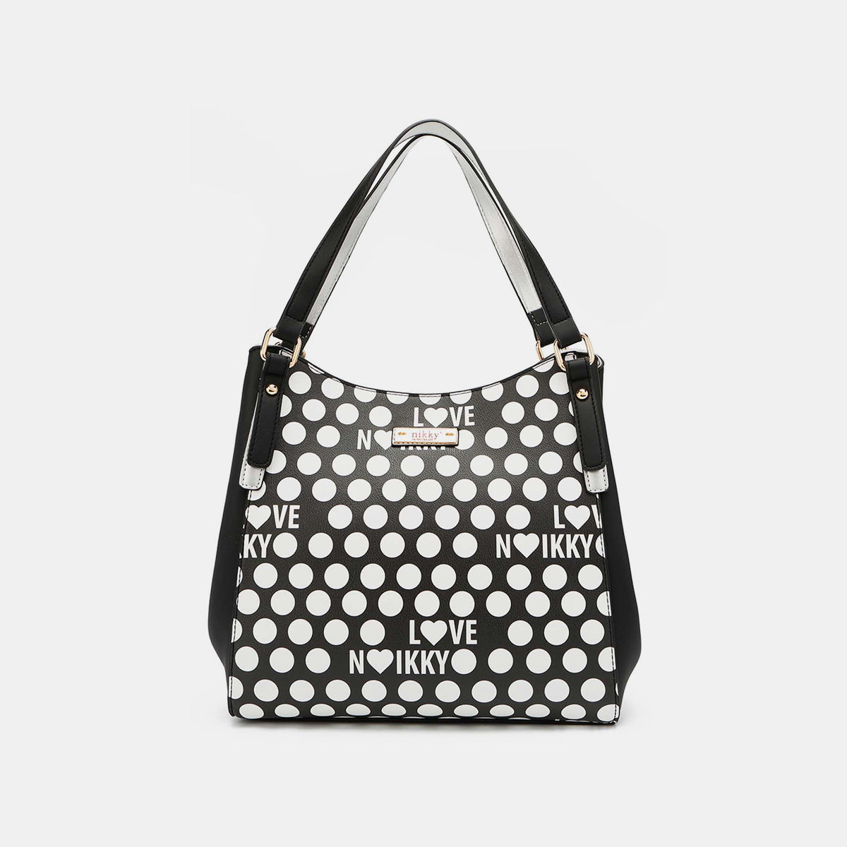 Nicole Lee USA Contrast Polka Dot Handbag - Tigbuls Variety Fashion
