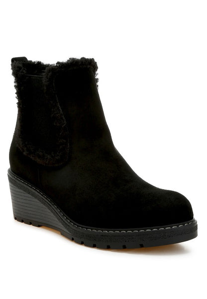 Thunderhoof Faux Fur Lined Chelsea Boots - Tigbul's Variety Fashion Shop