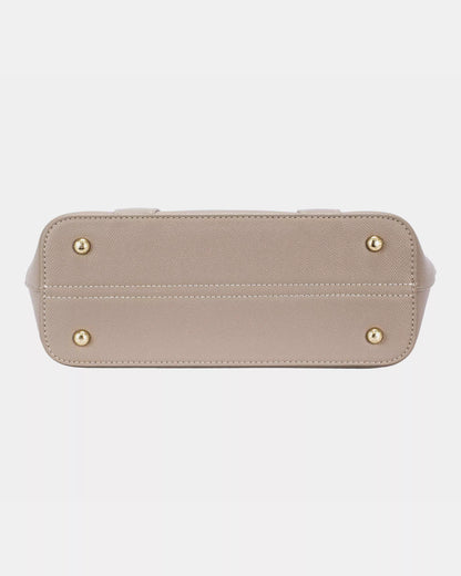 David Jones Leather Tote Bag with Gold Hardware - Tigbul's Variety Fashion Shop