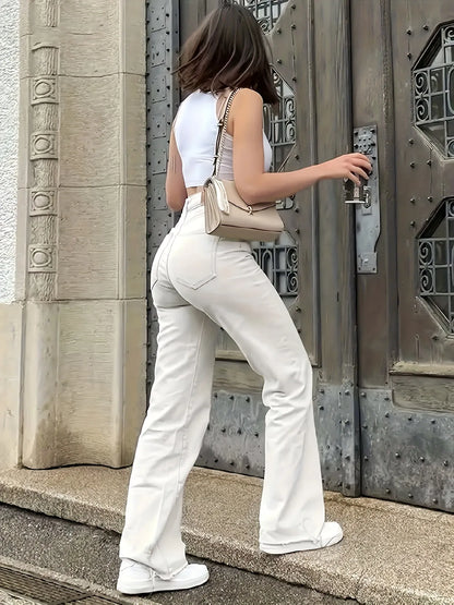 High-Waisted Wide Leg Jeans - Tigbul's Variety Fashion Shop