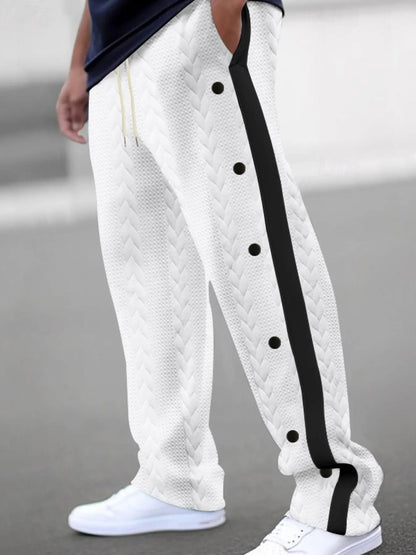 Men's Full Size Textured Drawstring Pants Plus Size - Tigbul's Variety Fashion Shop
