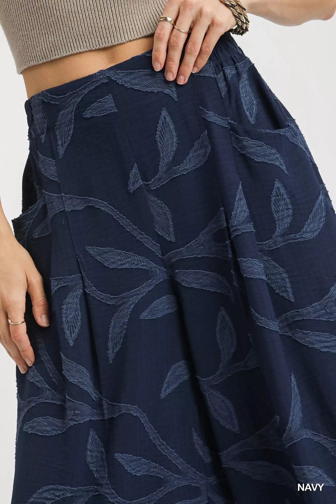 Umgee Jacquard Wide-Leg Pants - Tigbul's Variety Fashion Shop