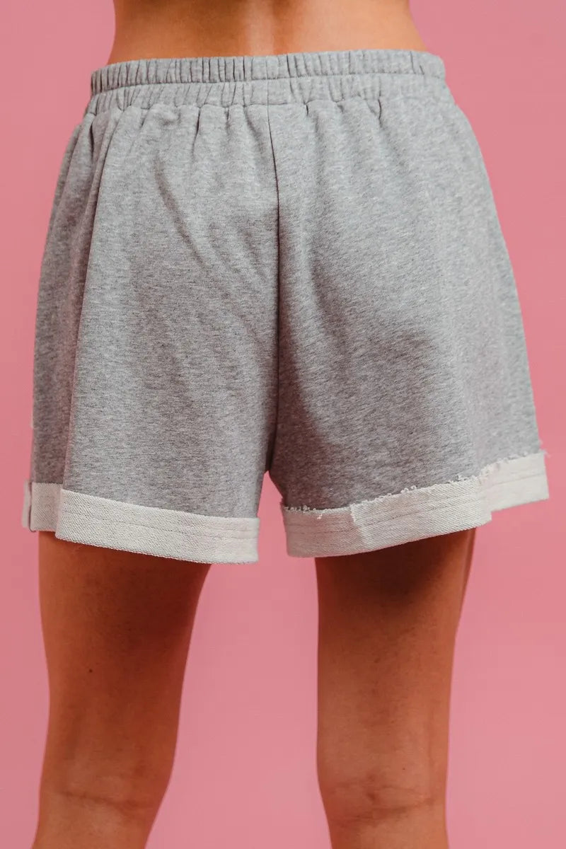 BiBi French Terry Knit Shorts with Side Pocket - Tigbul's Variety Fashion Shop