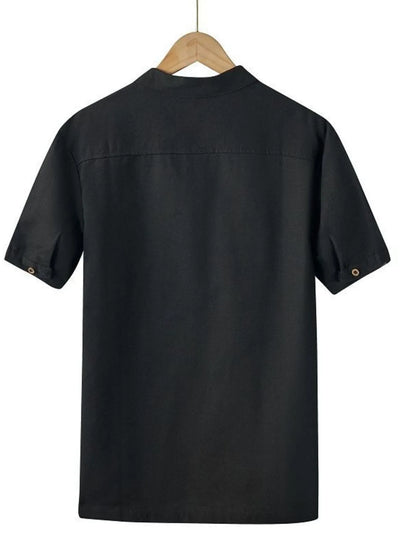 Men's Plus Size Button Detail Short Sleeve Blouse - Tigbul's Variety Fashion Shop