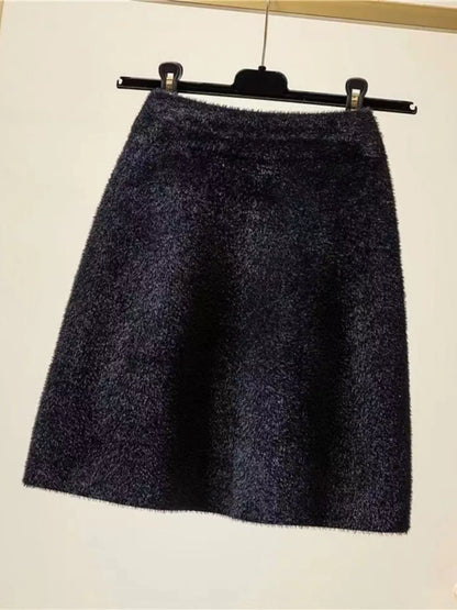 Plush Knit Mini Skirt - Tigbul's Variety Fashion Shop