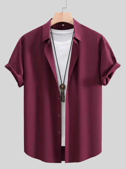 Men's Button Up Short Sleeve Shirt - Tigbul's Variety Fashion Shop