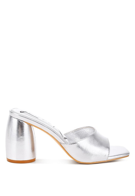 Bumblin Metallic Faux Leather Slip On Sandals - Tigbul's Variety Fashion Shop