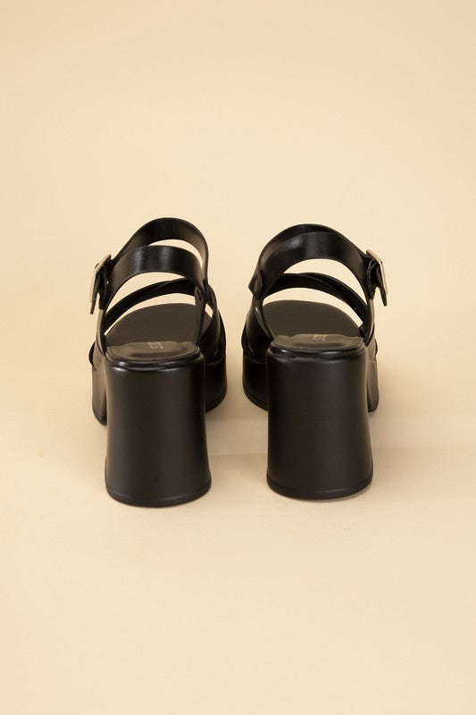 TOUCH-S Crisscross Sandal Heels - Tigbuls Variety Fashion