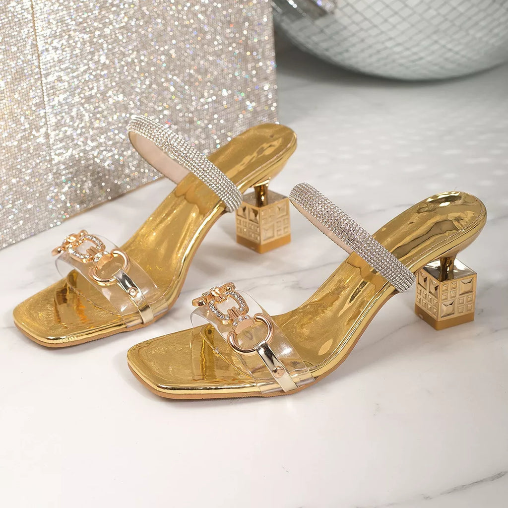 Open Toe Square Block Heels Sandals - Tigbul's Variety Fashion Shop
