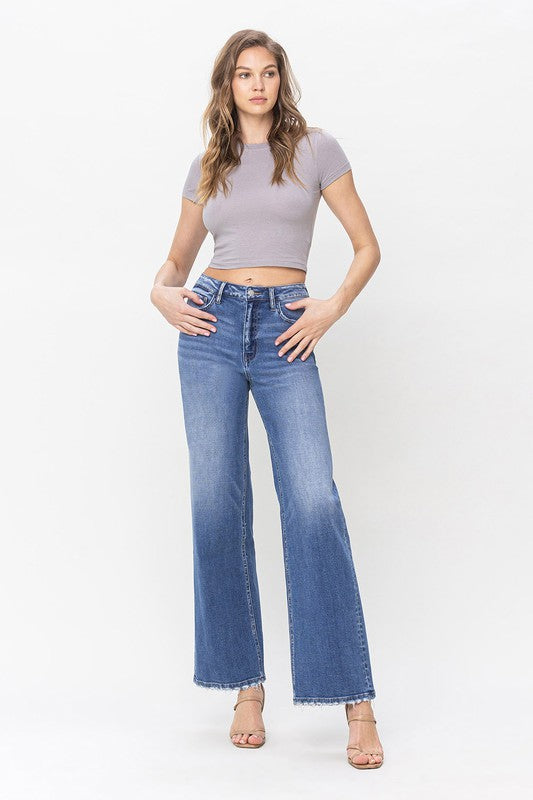 90'S Vintage High Waist Loose Flare Jean Pants | Tigbuls