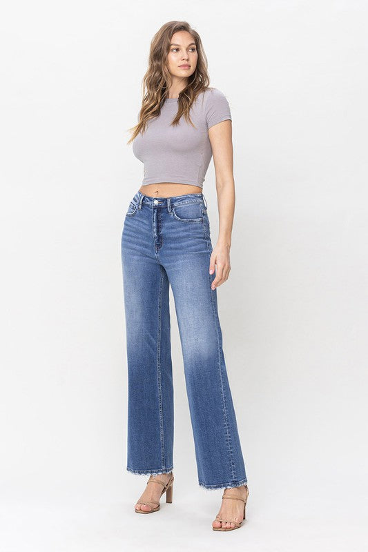 90'S Vintage High Waist Loose Flare Jean Pants | Tigbuls