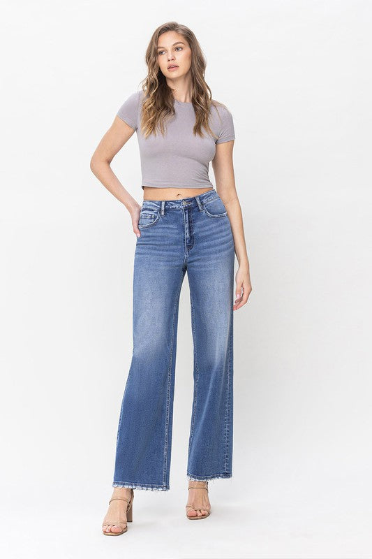 90'S Vintage High Waist Loose Flare Jean Pants | Tigbuls