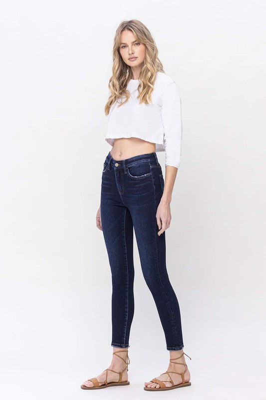 High Rise Dark Wash Skinny Jeans - Tigbuls Variety Fashion