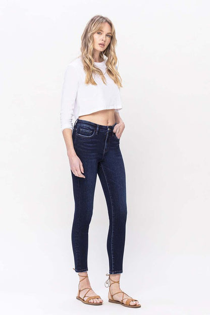 High Rise Dark Wash Skinny Jeans - Tigbuls Variety Fashion