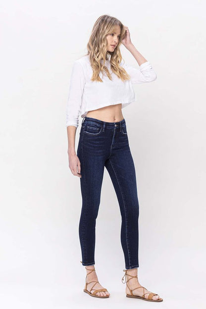 High Rise Dark Wash Skinny Jeans - Tigbuls Variety Fashion