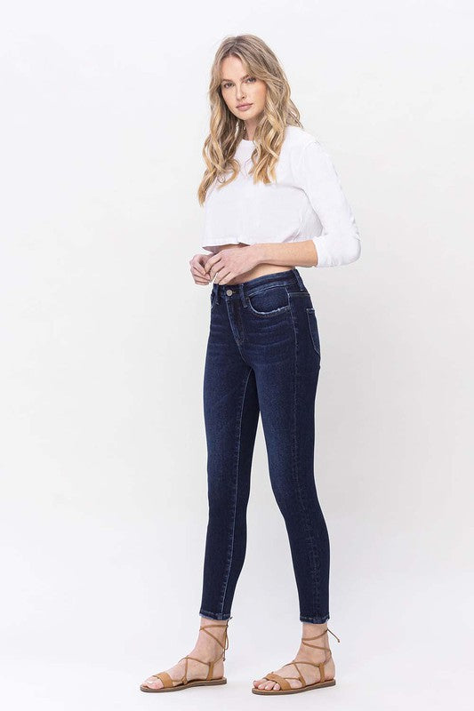 High Rise Dark Wash Skinny Jeans - Tigbuls Variety Fashion