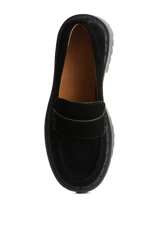 Honora Suede Chunky Loafers - Tigbul's Variety Fashion Shop