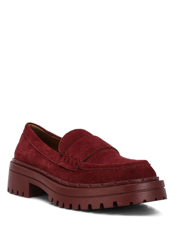 Honora Suede Chunky Loafers - Tigbul's Variety Fashion Shop