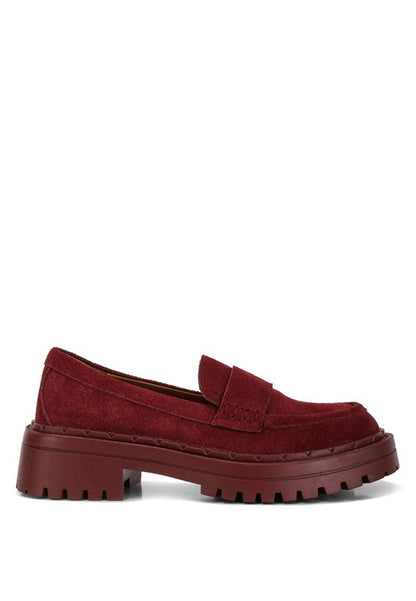 Honora Suede Chunky Loafers - Tigbul's Variety Fashion Shop