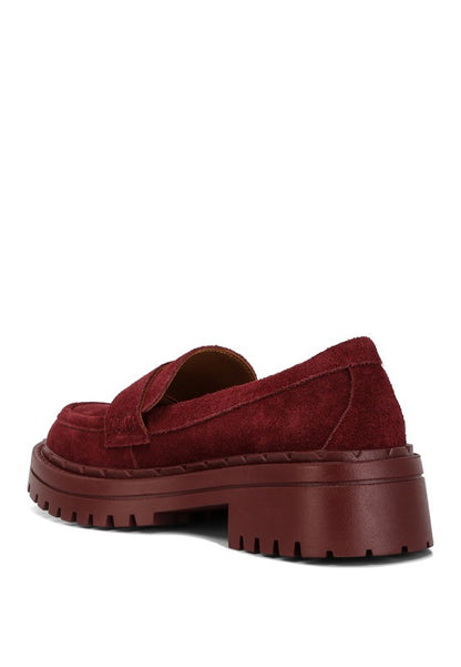 Honora Suede Chunky Loafers - Tigbul's Variety Fashion Shop