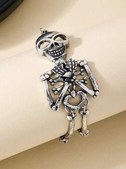 Alloy Skull Necklace and Bracelet Jewelry Set - Tigbul's Variety Fashion Shop