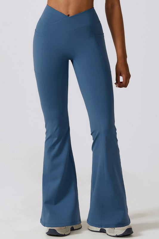 Casual buttock lift yoga flared pants - Tigbul's Variety Fashion Shop
