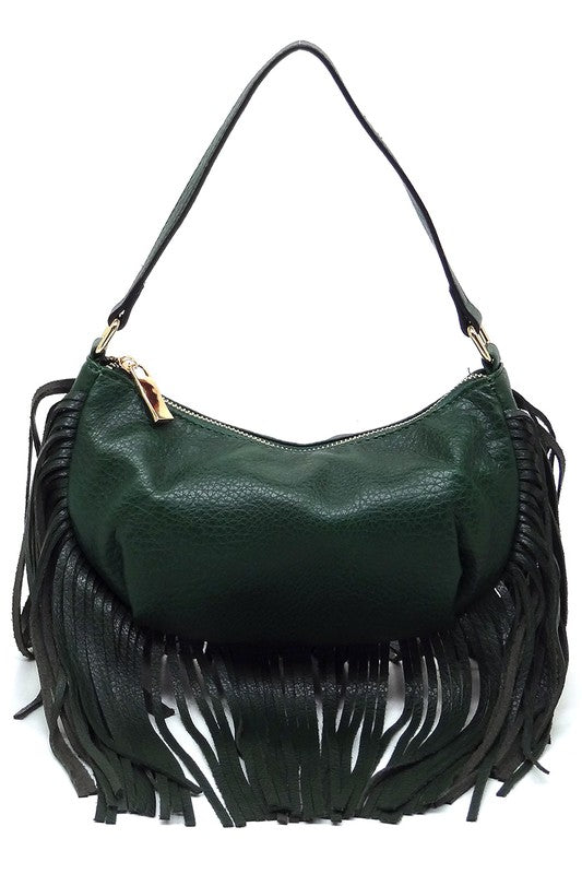 Fashion Fringe Shoulder Bag Hobo - Tigbul's Variety Fashion Shop