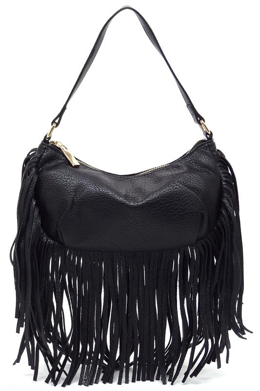 Fashion Fringe Shoulder Bag Hobo - Tigbul's Variety Fashion Shop