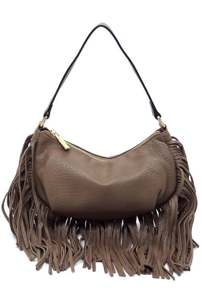 Fashion Fringe Shoulder Bag Hobo - Tigbul's Variety Fashion Shop