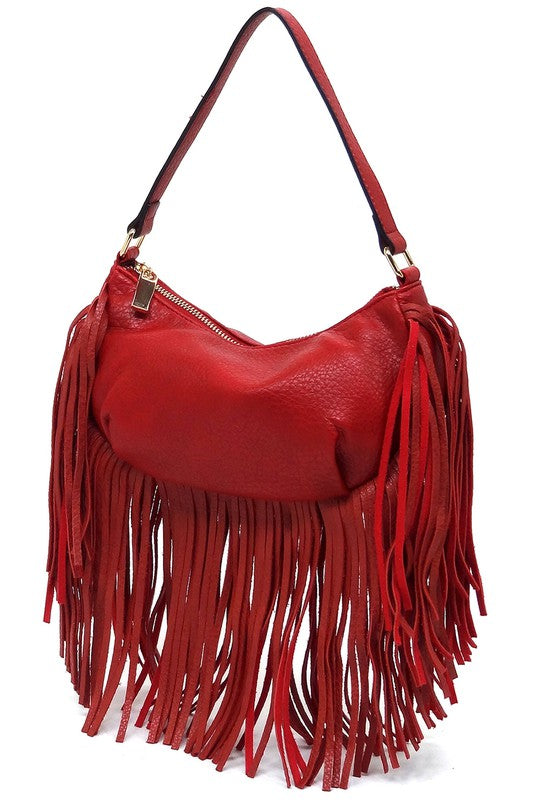 Fashion Fringe Shoulder Bag Hobo - Tigbul's Variety Fashion Shop