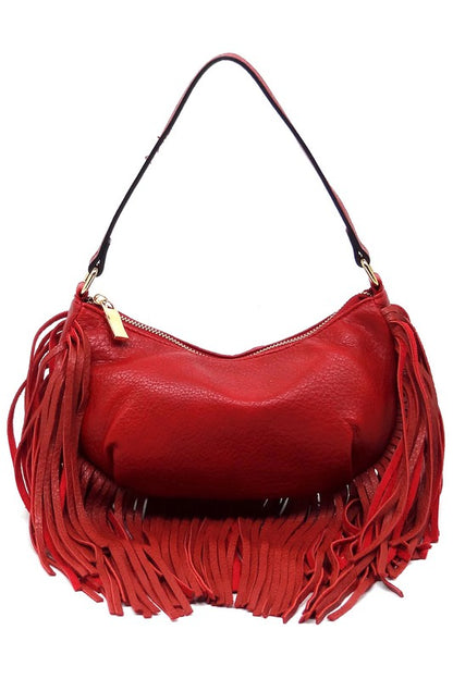 Fashion Fringe Shoulder Bag Hobo - Tigbul's Variety Fashion Shop