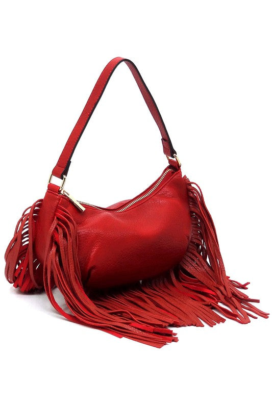 Fashion Fringe Shoulder Bag Hobo - Tigbul's Variety Fashion Shop