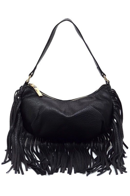 Fashion Fringe Shoulder Bag Hobo - Tigbul's Variety Fashion Shop