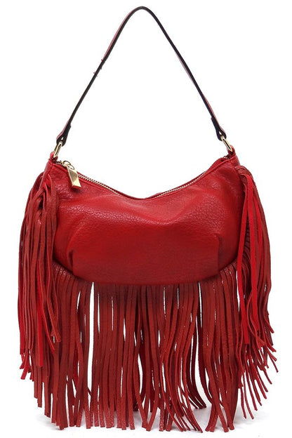 Fashion Fringe Shoulder Bag Hobo - Tigbul's Variety Fashion Shop